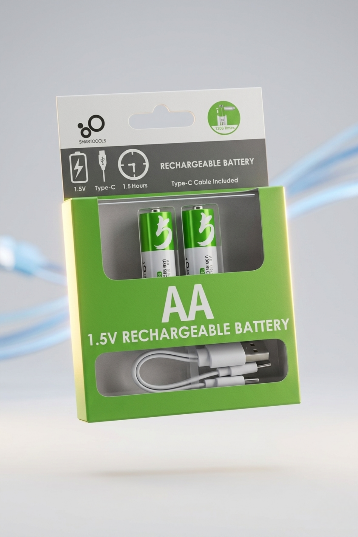 Type-C Şarjlı AA Kalem Pil 1.5V 2600mWh Li-Ion 2'li Paket